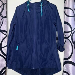 Weather Tamer Parka In A Pocket Blue Jacket Size S (4-6) NWT